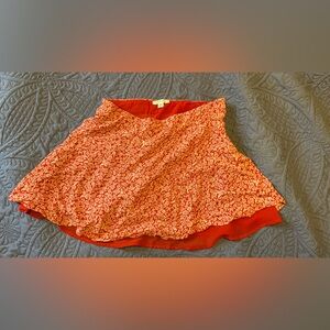 American Eagle Outfitters Red and White skater Skirt large